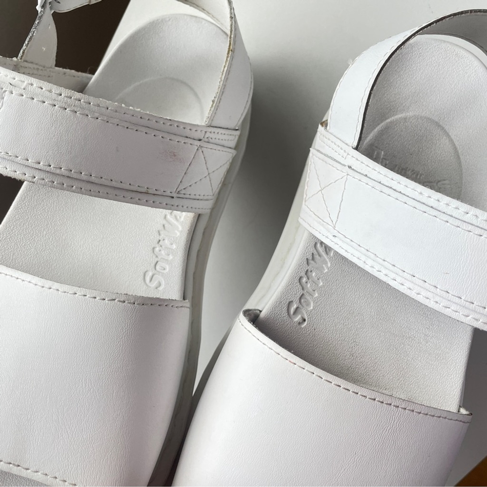 Dr. Martens Women's Voss Mono White Leather Double Strap Buckled Sandals 11.5 - Picture 7 of 12